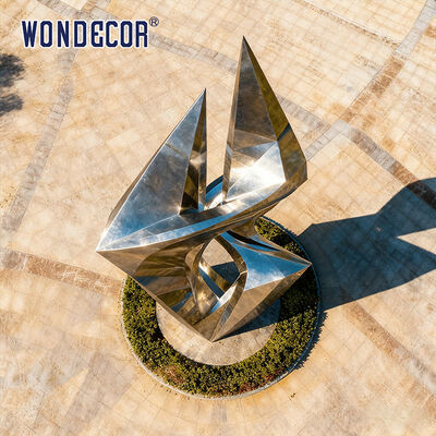 Large - Scale Modern - Style Outdoor Stainless Steel Metal Art Sculpture