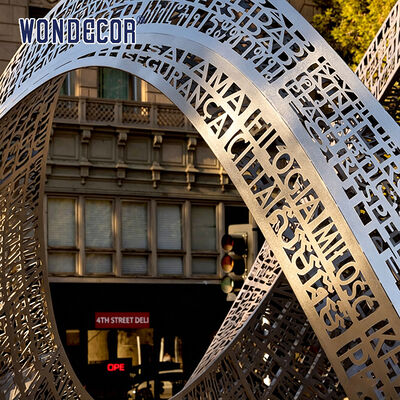 Large Outdoor Stainless Steel Sculpture Lighting Sculpture