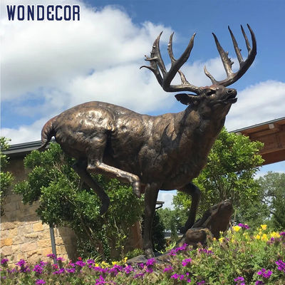 WONDERS Animal Bronze Sculpture Life Size Bronze Deer Statue