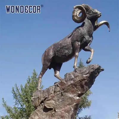 WONDERS 100cm Metal Goat Garden Sculpture Outdoor Home Decoration
