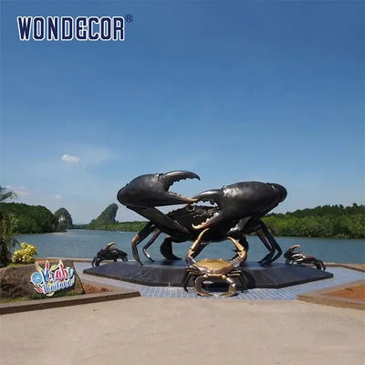 Garden animal decoration large size best artwork bronze crab sculpture