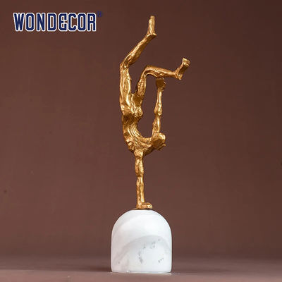 Small Indoor Abstract Metal Art Extreme Sports Figurine Copper Sculpture