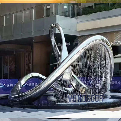 Large scale stainless steel abstract sculpture park outdoor sculpture