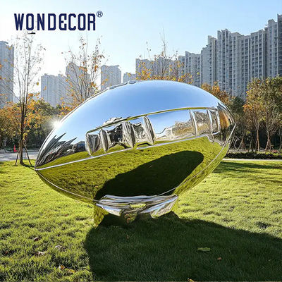 Outdoor School Large-Scale Metal Landscape Rugby Stainless Steel Sculpture