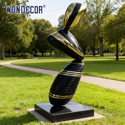 Large-scale Outdoor Abstract Irregular Geometric Stainless Steel Sculpture