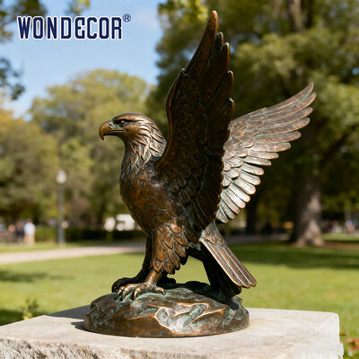 Outdoor Large Retro-style Bronze Eagle Sculpture