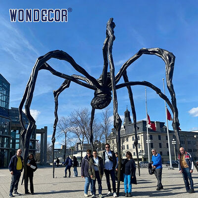Casting custom sized black large copper bronze spider statues, suitable for squares or gardens