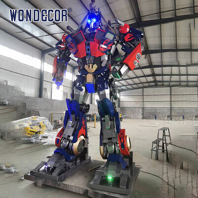 3m Tall Large Optimus Prime Stainless Steel Sculpture Outdoor Plaza Transformer Theme Commercial Decorative Statue