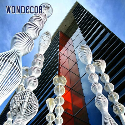 Large outdoor park square stainless steel lighting sculpture